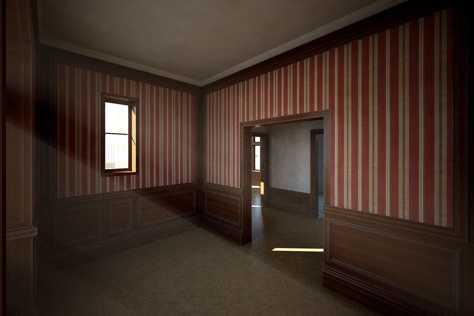 Old House with Interior 3D model_11
