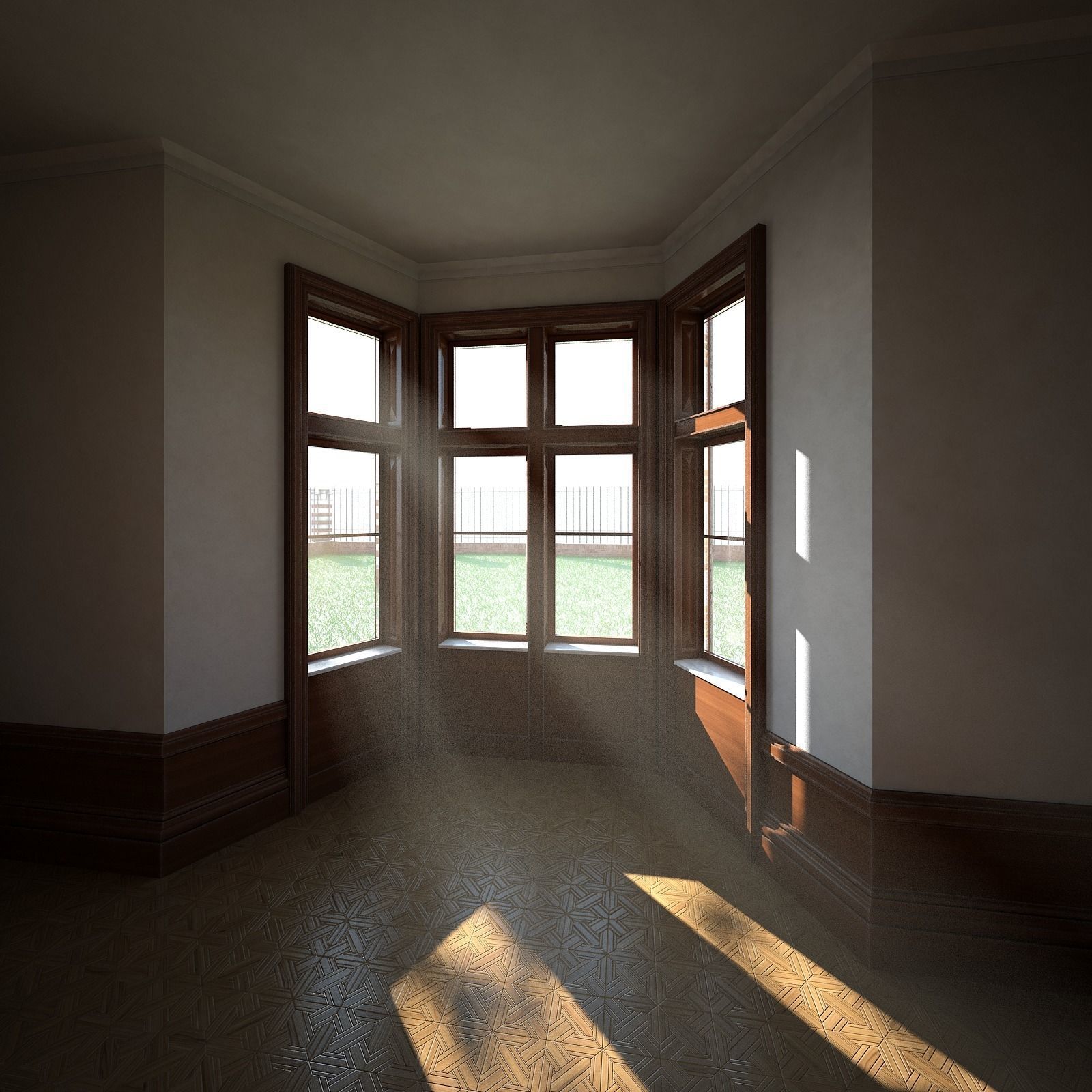 Old House with Interior 3D model_9