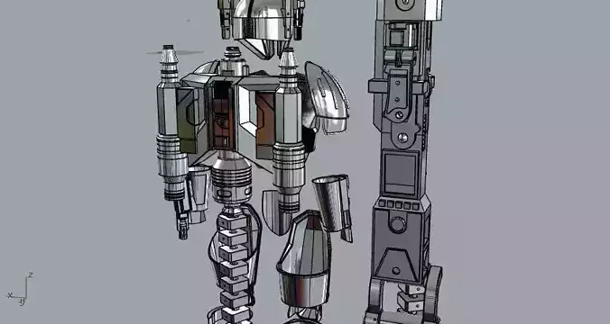 Machine gun and jetpack heavy infantry mandalorian combo 3D print model