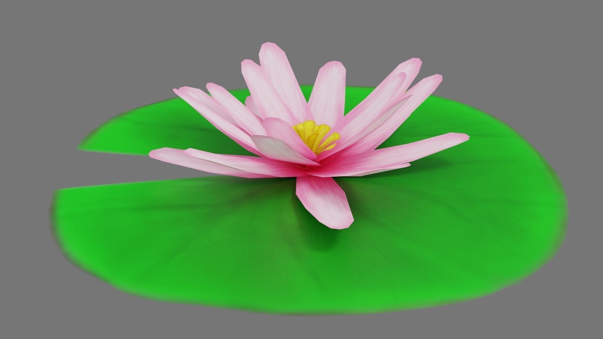 Lily Pad Low-poly 3D model_5