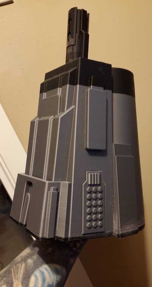 FULL Mandalorian heavy infantry armor machine gun and jetpack 3D print model_22