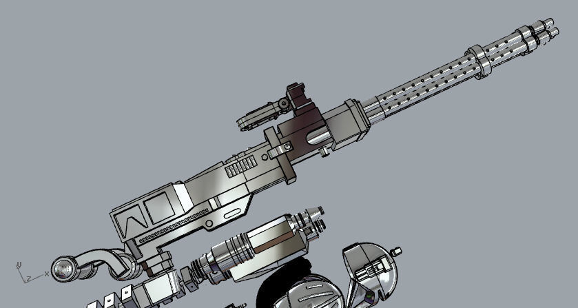 FULL Mandalorian heavy infantry armor machine gun and jetpack 3D print model_20