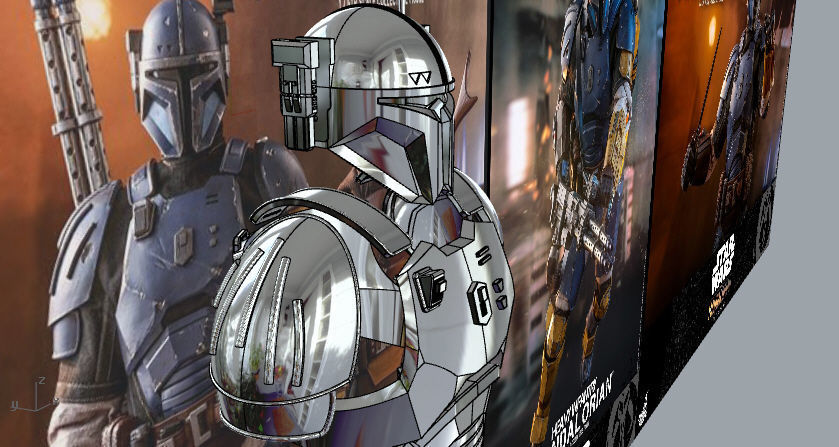 FULL Mandalorian heavy infantry armor machine gun and jetpack 3D print model_16