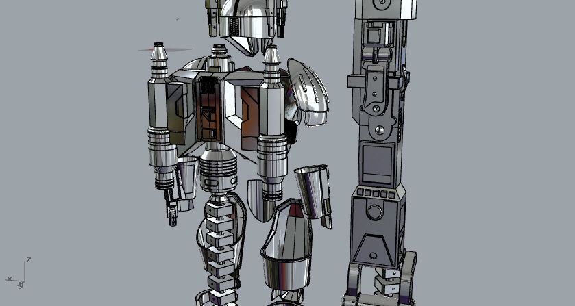 FULL Mandalorian heavy infantry armor machine gun and jetpack 3D print model_5