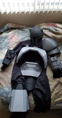 FULL Mandalorian heavy infantry armor machine gun and jetpack  3D print model