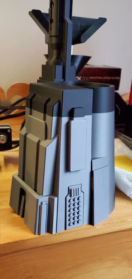 FULL Mandalorian heavy infantry armor machine gun and jetpack 3D print model_24