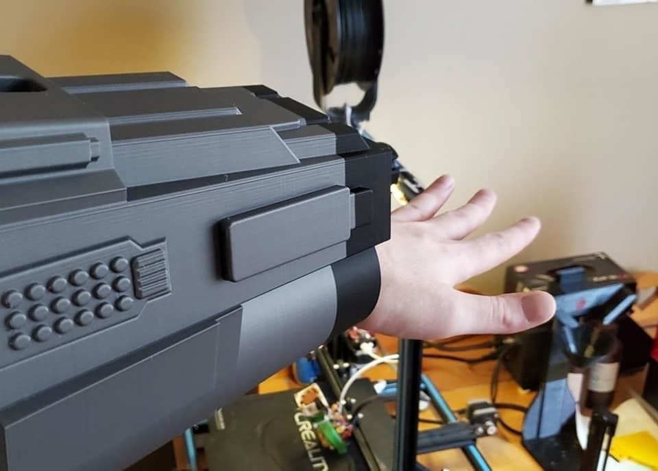 FULL Mandalorian heavy infantry armor machine gun and jetpack 3D print model_2