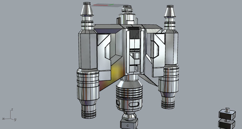 FULL Mandalorian heavy infantry armor machine gun and jetpack 3D print model_19