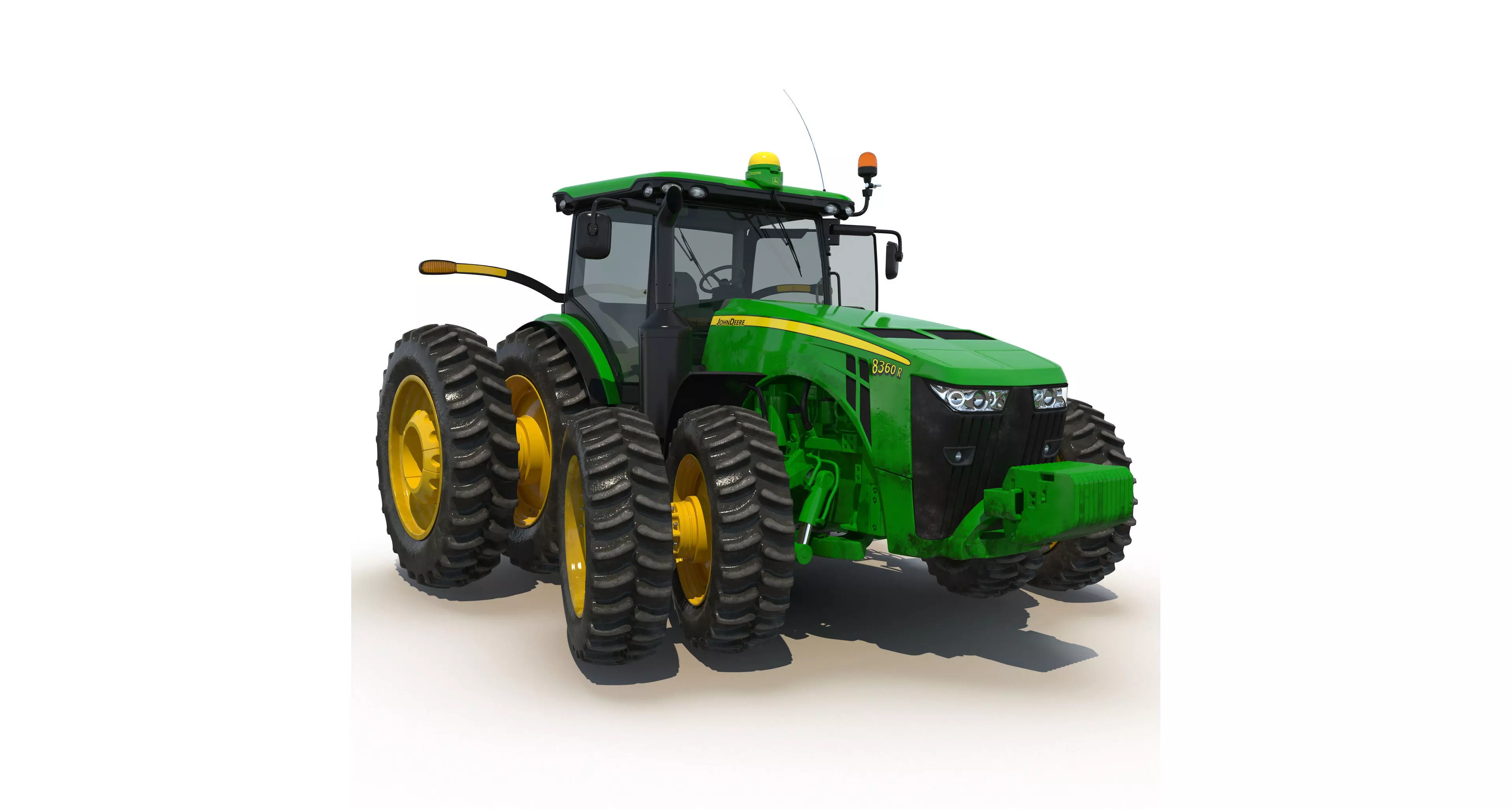 Tractor John Deere 8RT Rigged 3D model