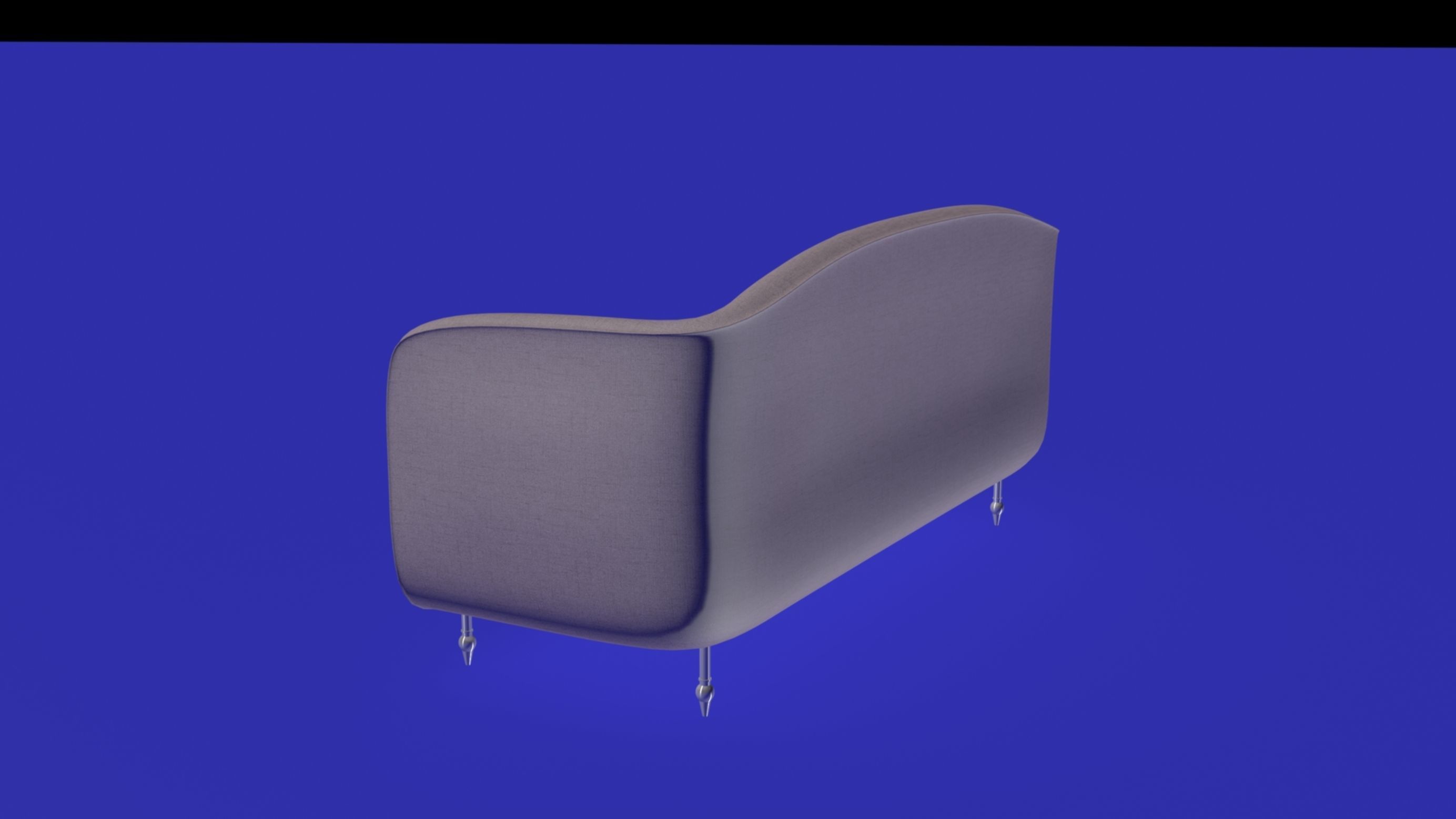 Nordic Scandinavian smooth rounded sofa 3D model_5