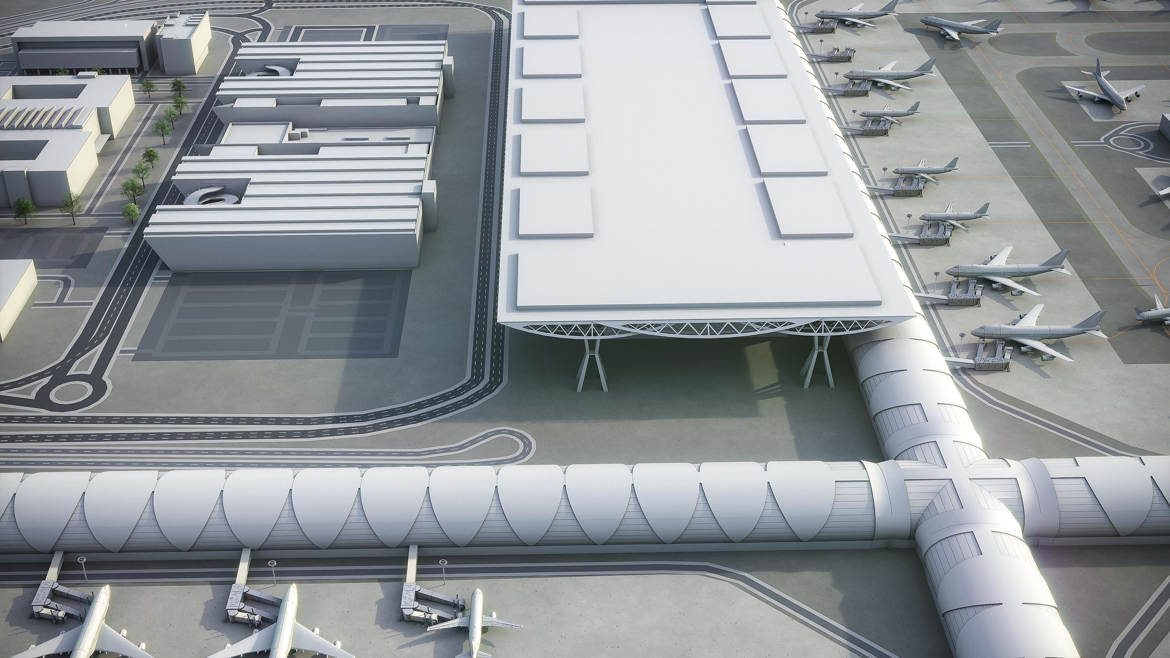 Bangkok Suvarnabhumi Airport Low-poly 3D model_4