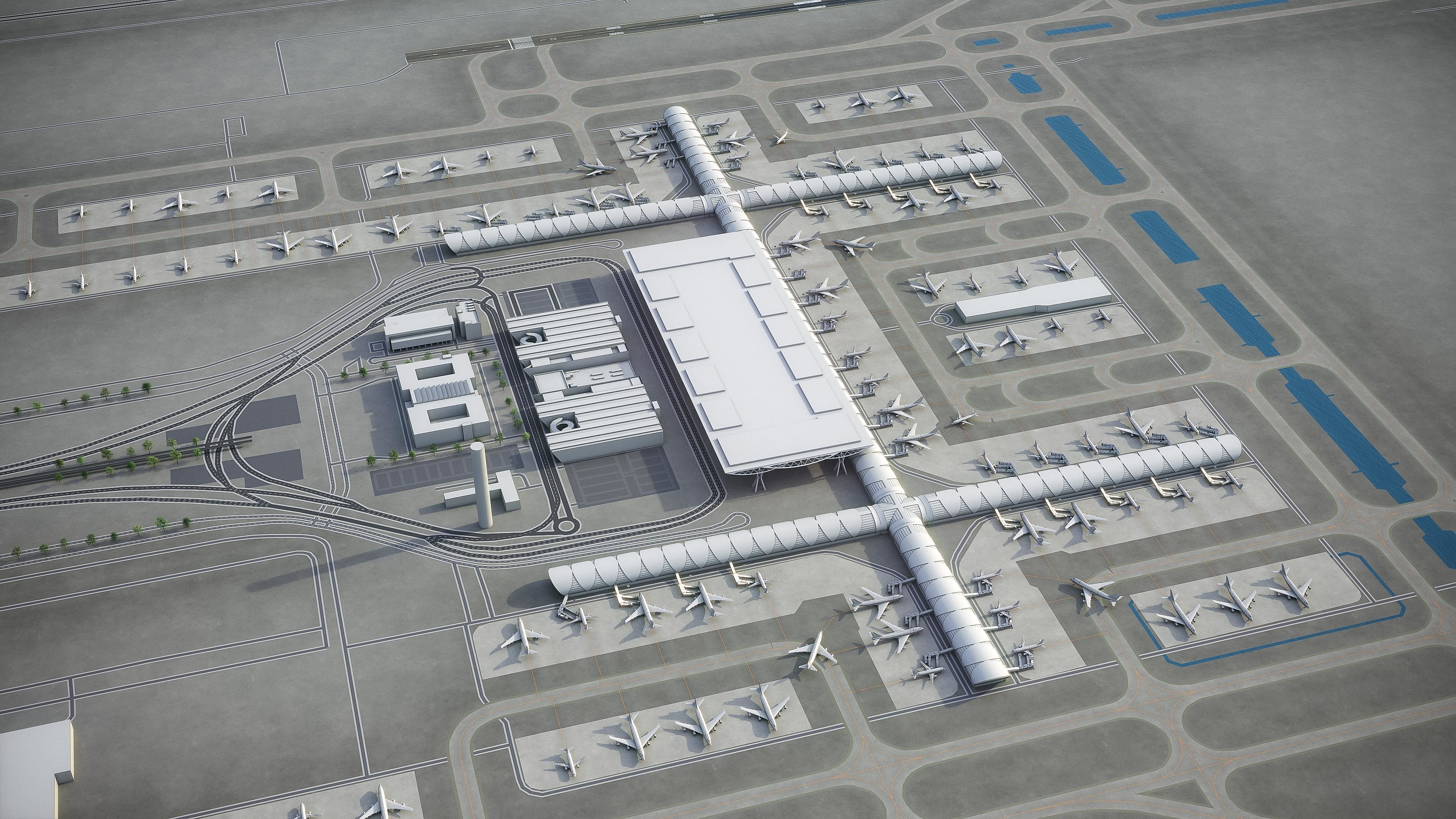 Bangkok Suvarnabhumi Airport Low-poly 3D model_8