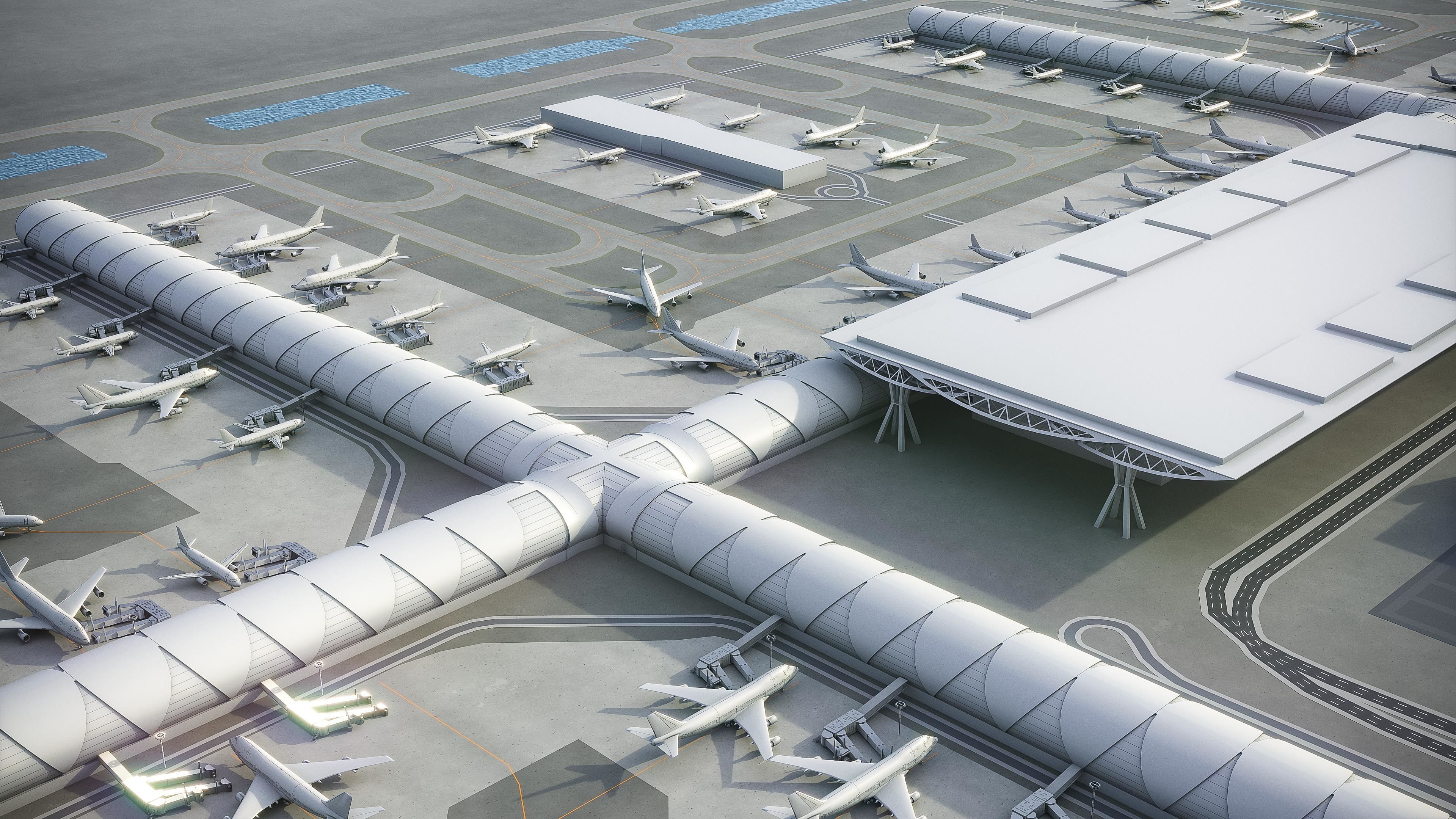 Bangkok Suvarnabhumi Airport Low-poly 3D model_5