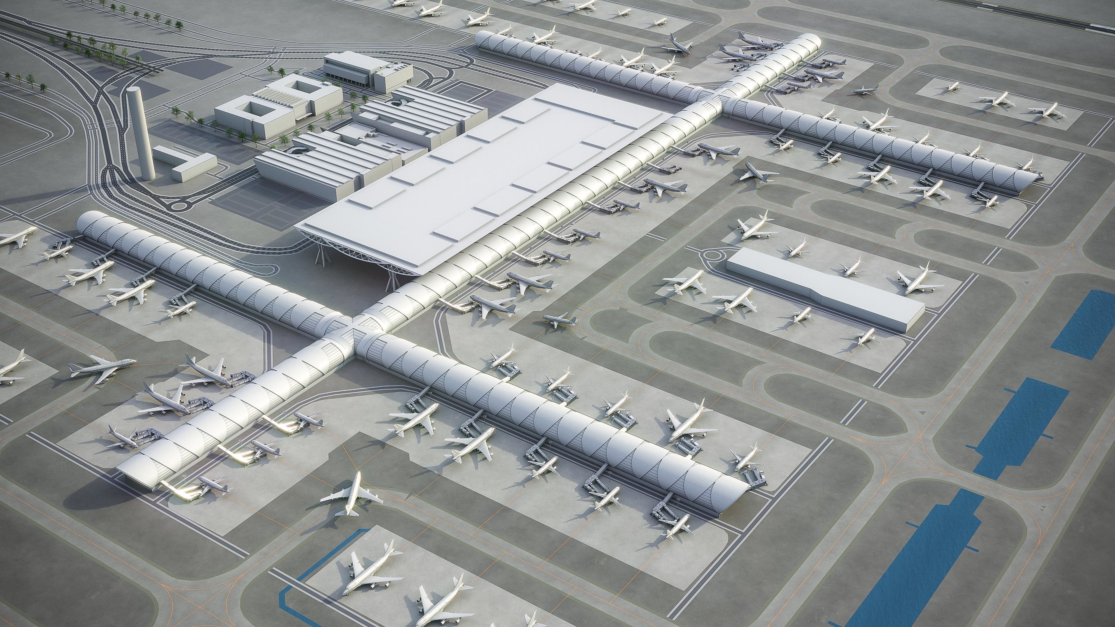 Bangkok Suvarnabhumi Airport Low-poly 3D model_3