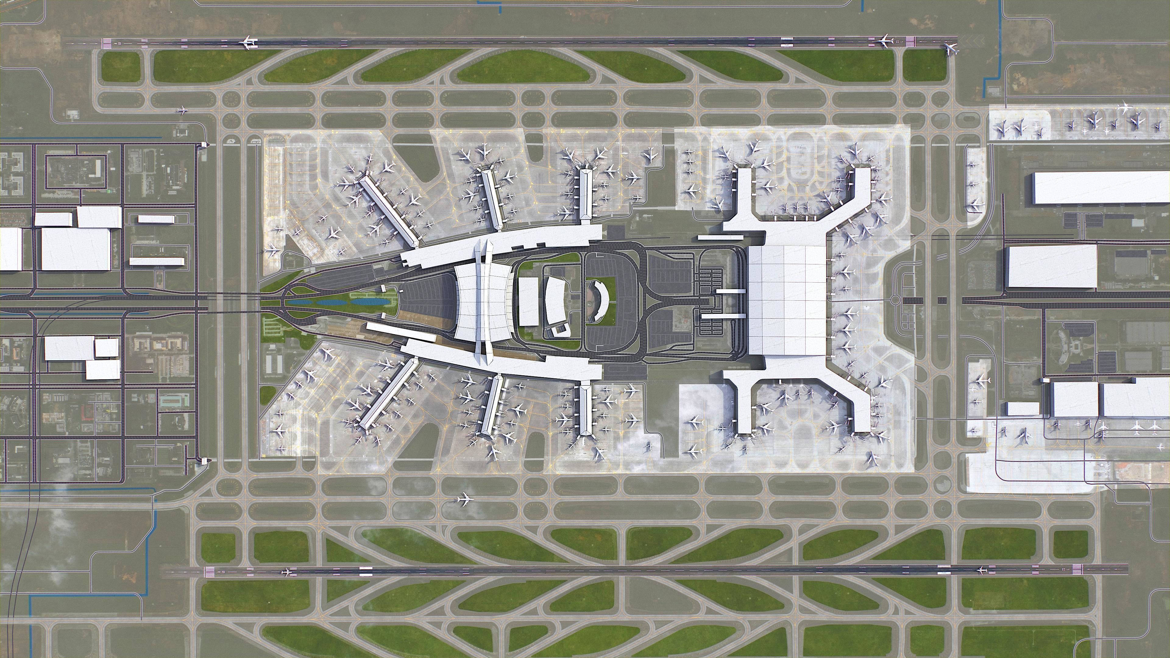 Guangzhou - Baiyun Airport Low-poly 3D model_10