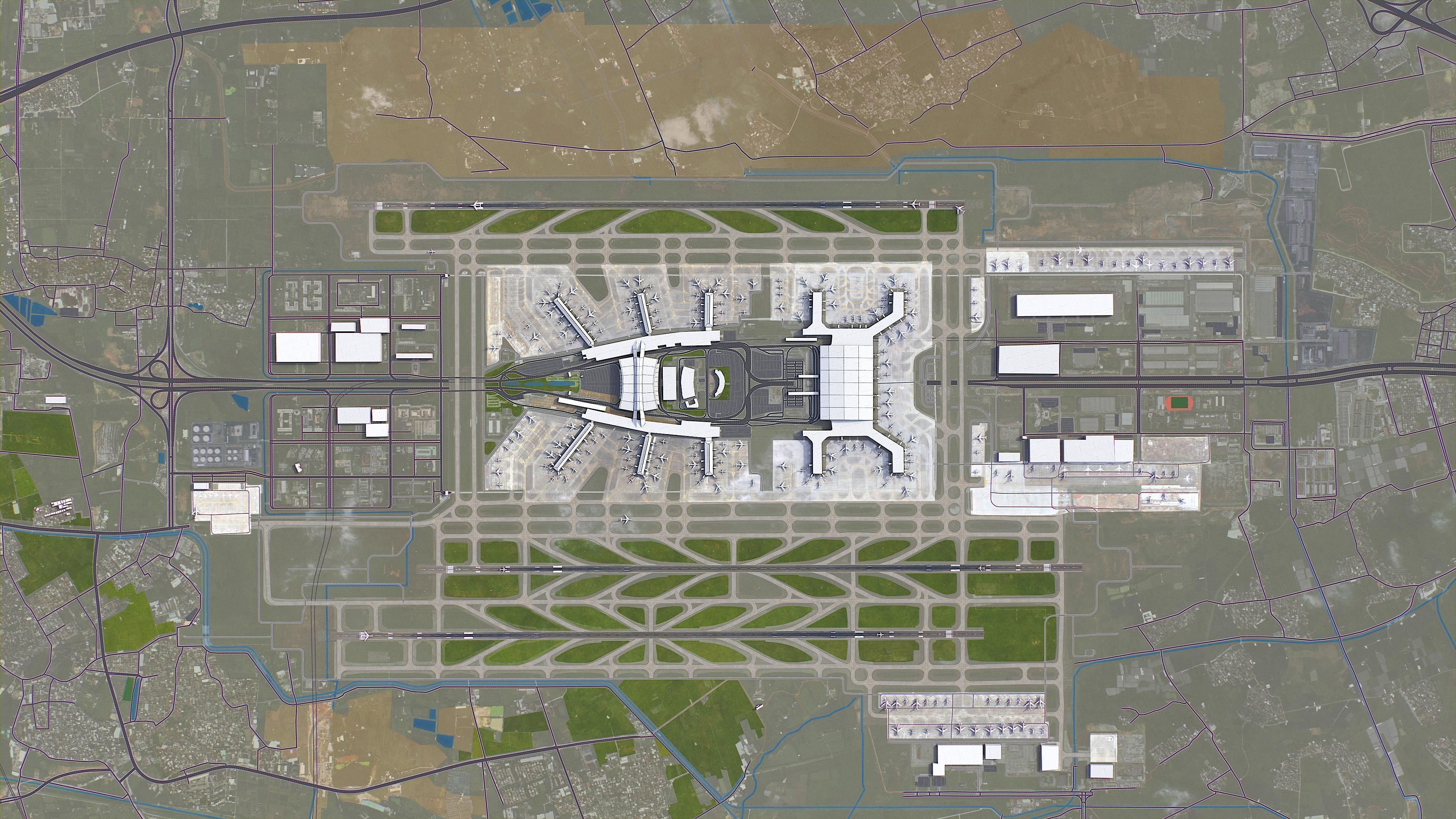 Guangzhou - Baiyun Airport Low-poly 3D model_11