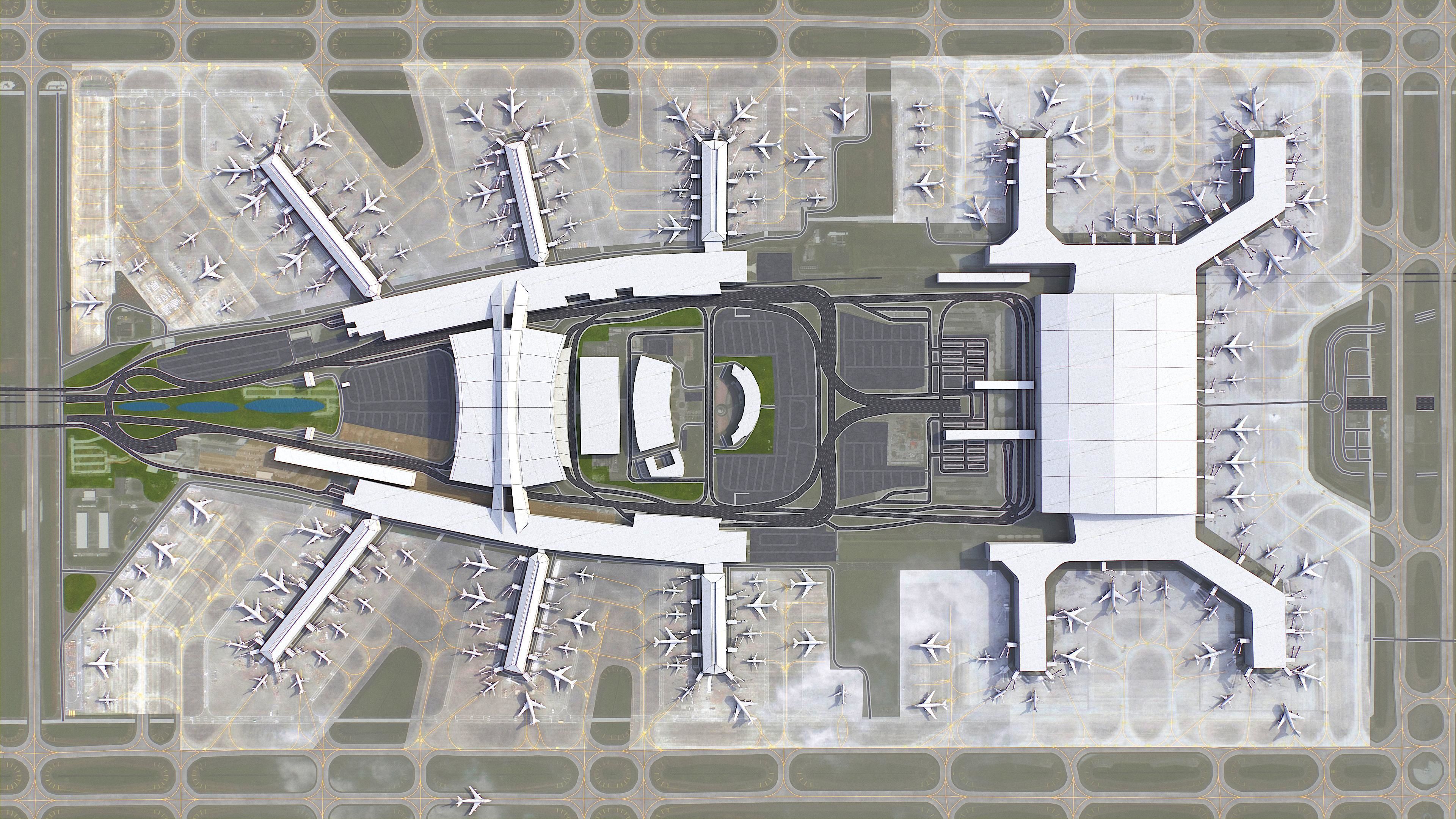 Guangzhou - Baiyun Airport Low-poly 3D model_9