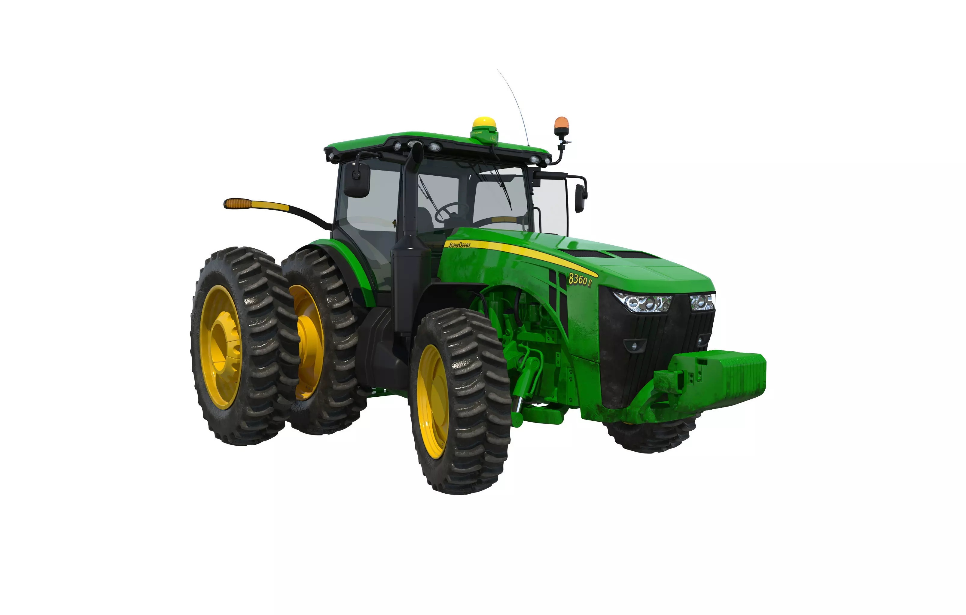 Tractor John Deere 8285R Rigged 3D model