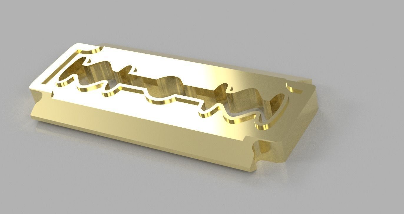 Razor pendant 3D print model_2