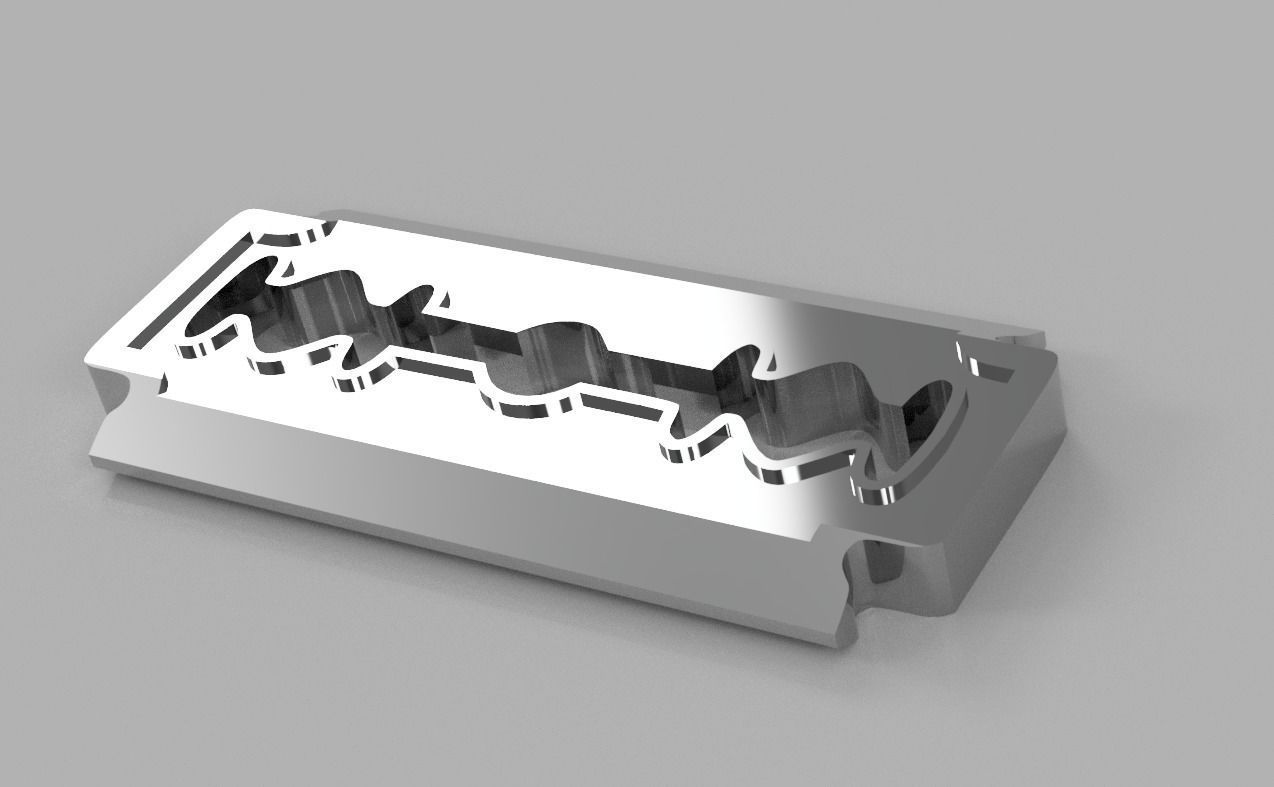 Razor pendant 3D print model_1