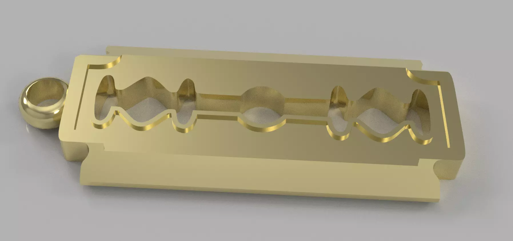 Razor pendant 3D print model_0