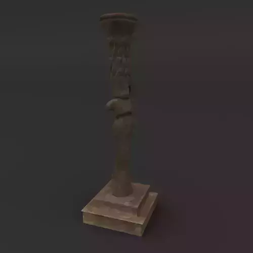 Idol B wooden candlestick