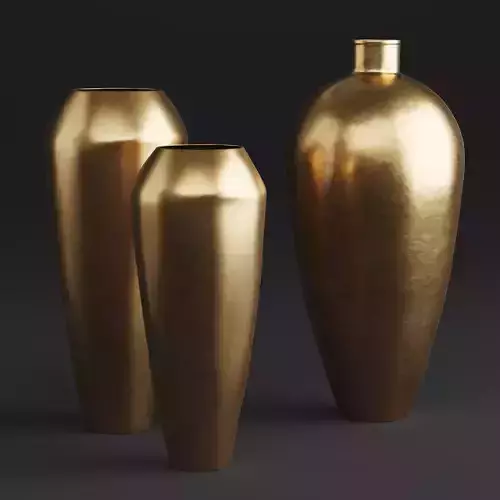 Rh Brass Teardrop Vase Collection