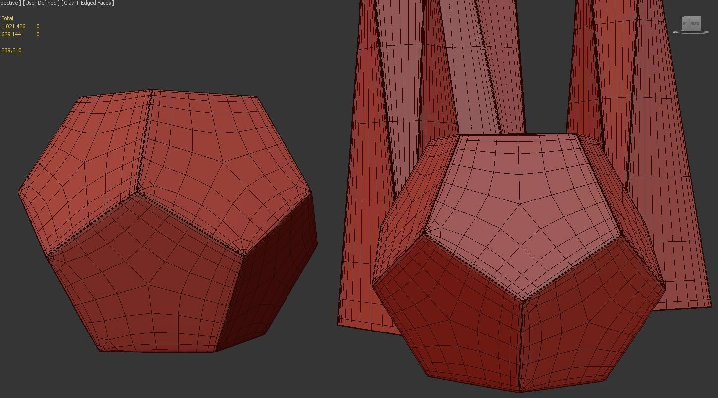 RH Brass Geometric Vase Collection 3D model_6