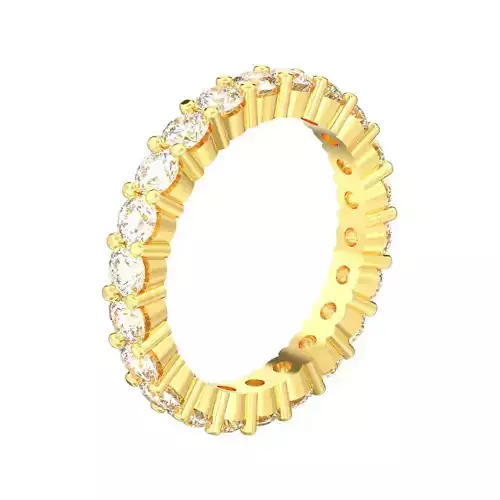 Classic round cut diamond eternity wedding band ring