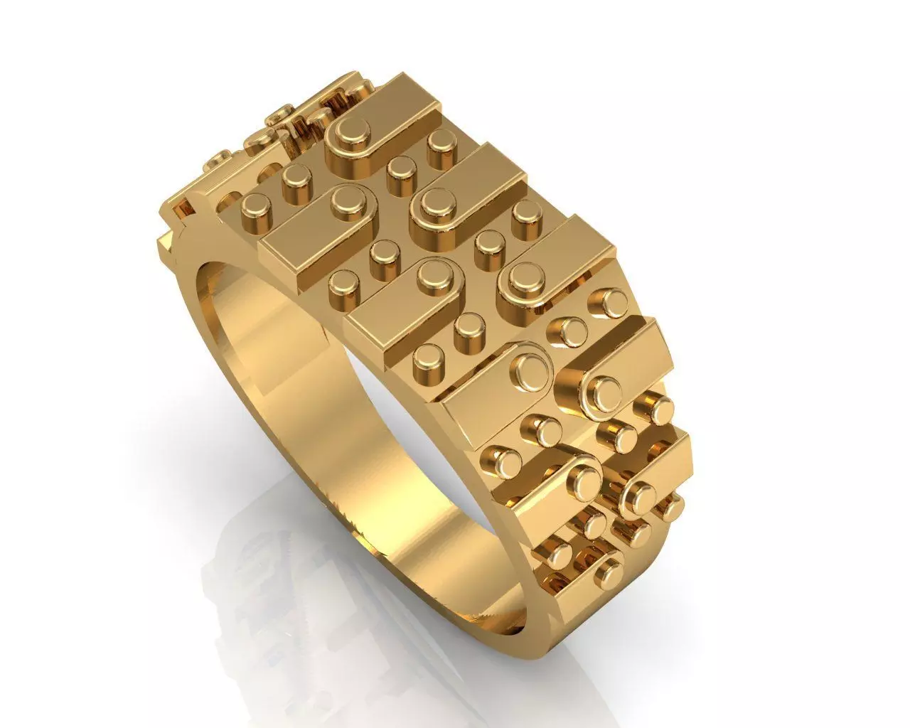 PIANO GENTS RING PRINTABLE WITH CAM MACHINE Free 3D print model