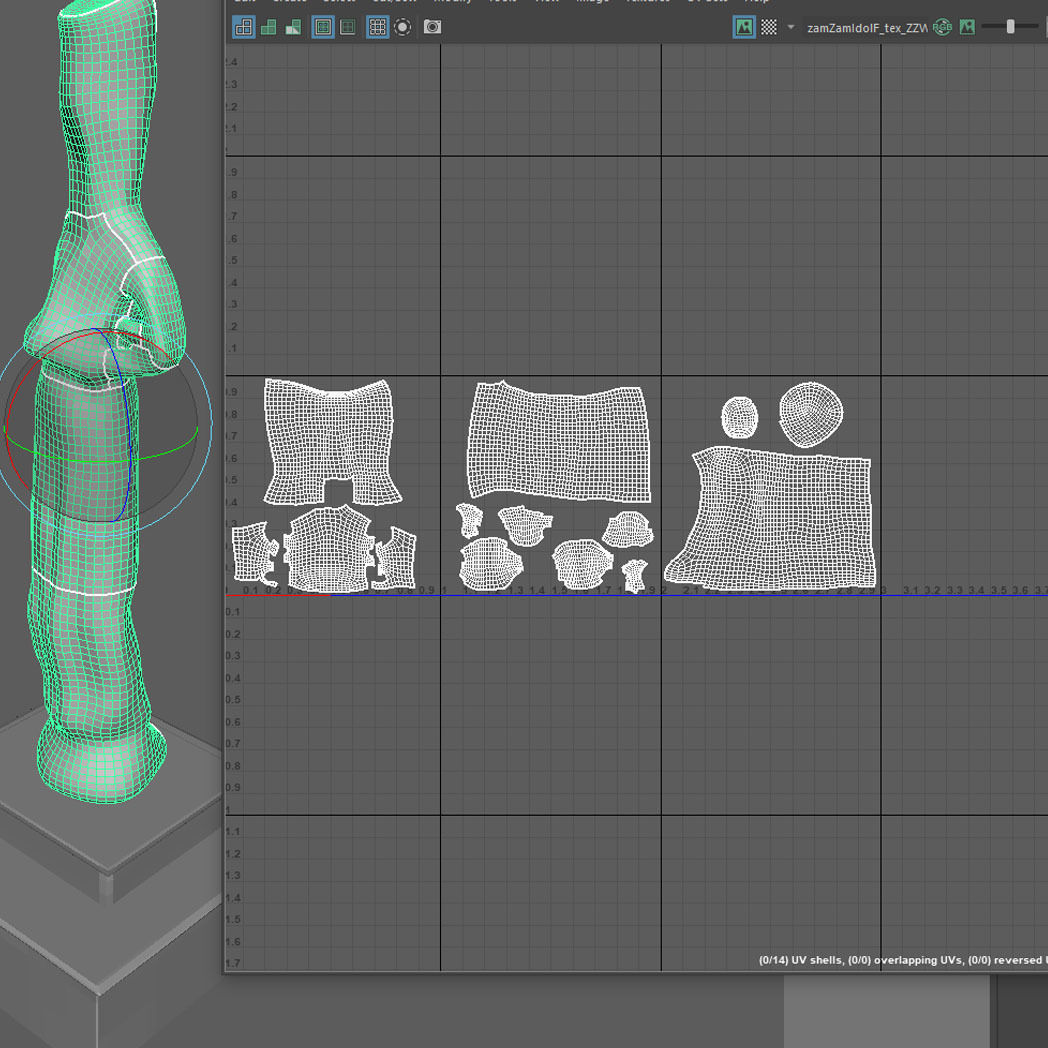 Idol E old statue 3D model_4