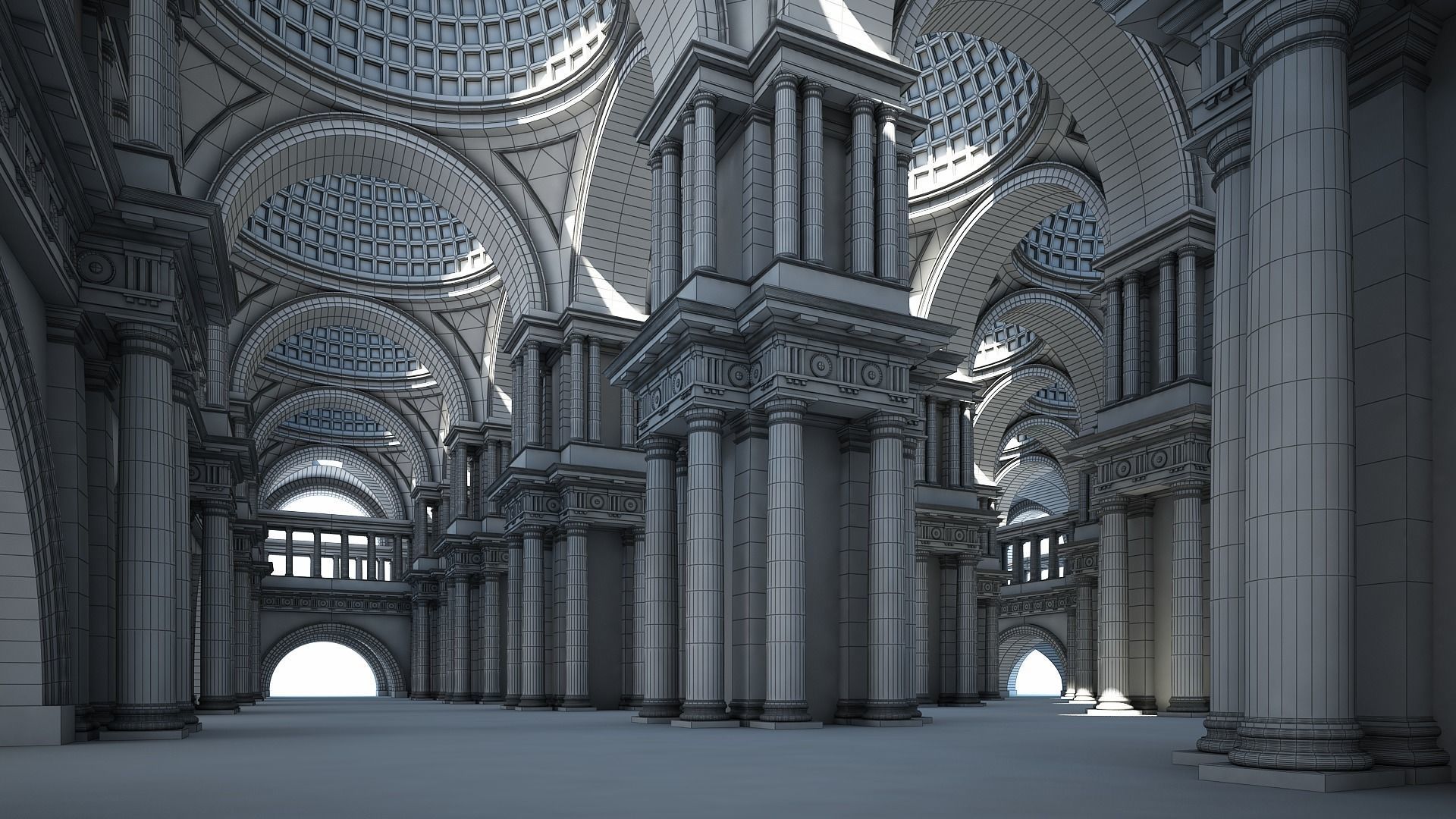 Doric Hall 3D model_11