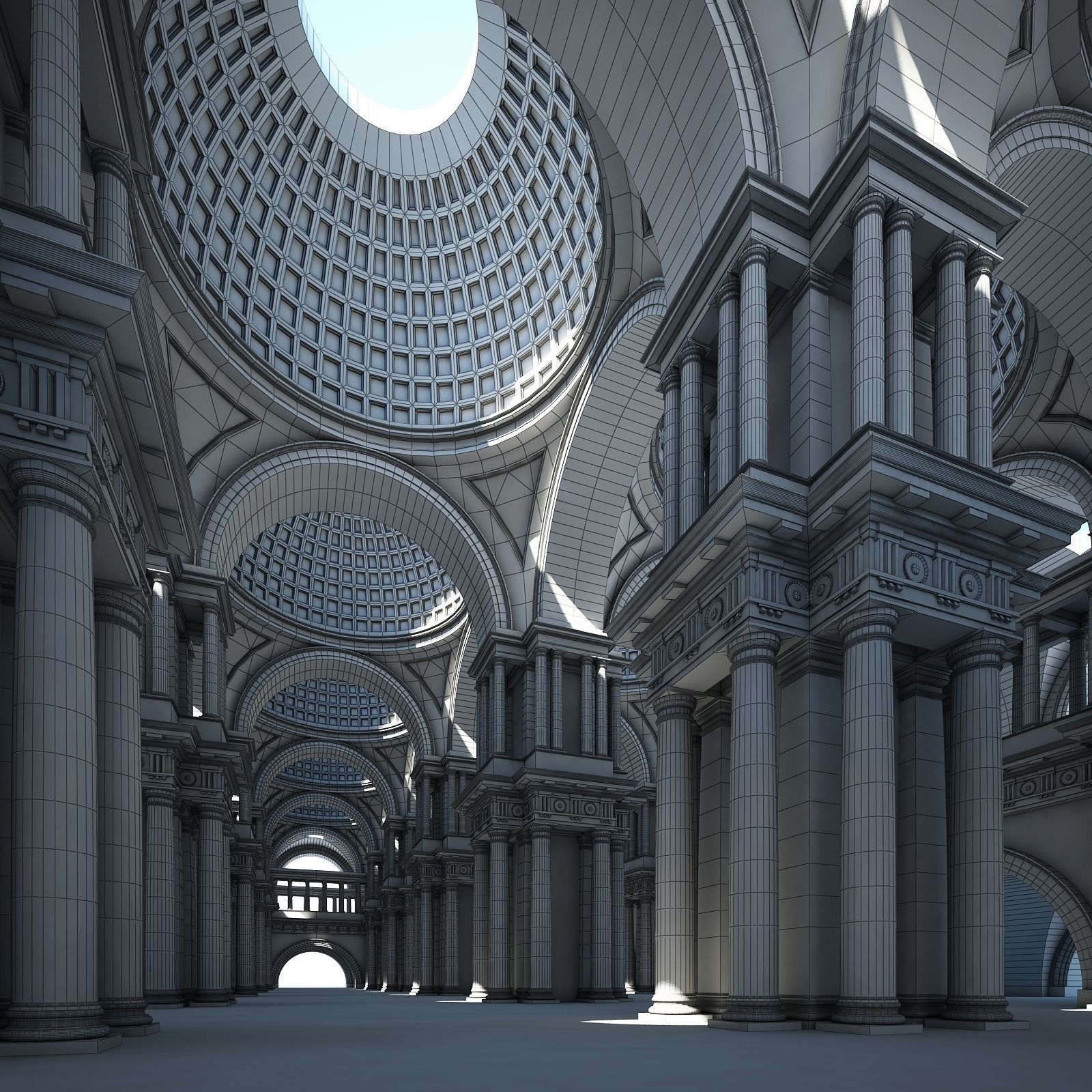 Doric Hall 3D model_9