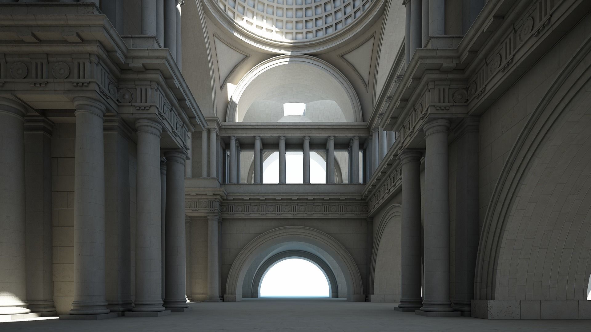 Doric Hall 3D model_8