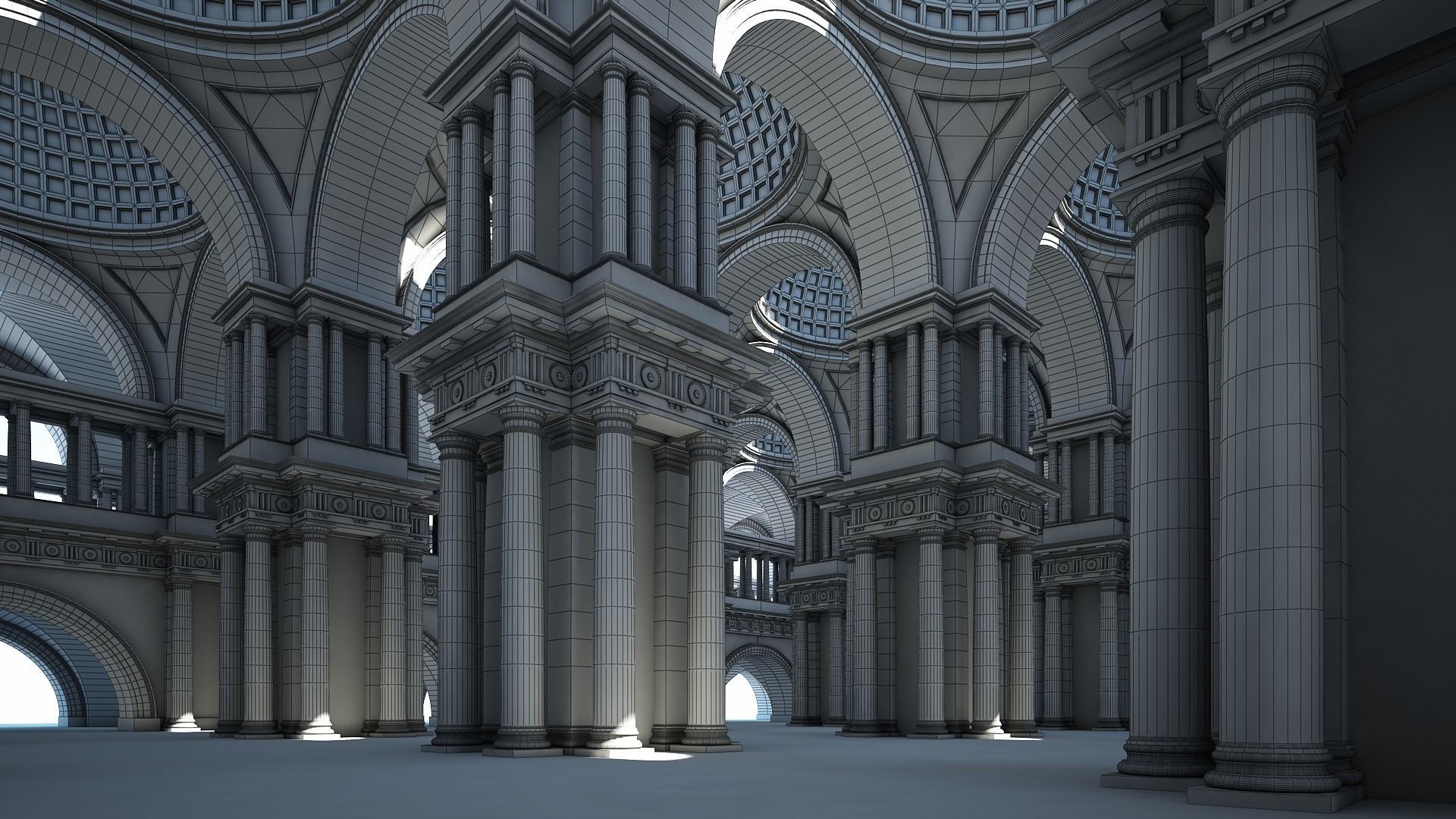 Doric Hall 3D model_15