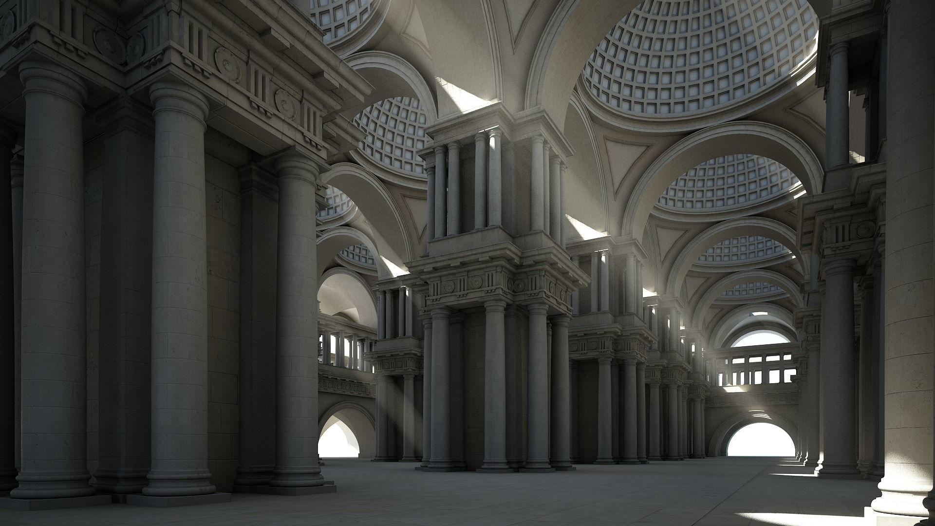 Doric Hall 3D model_1