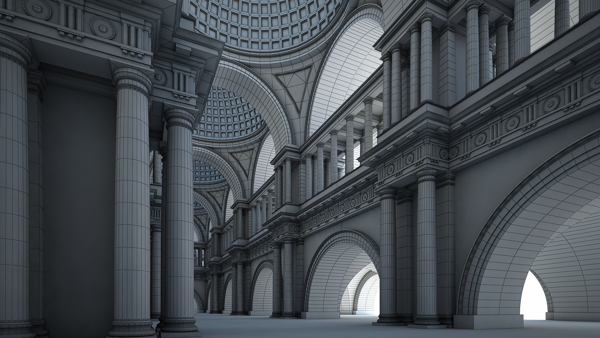 Doric Hall 3D model_13