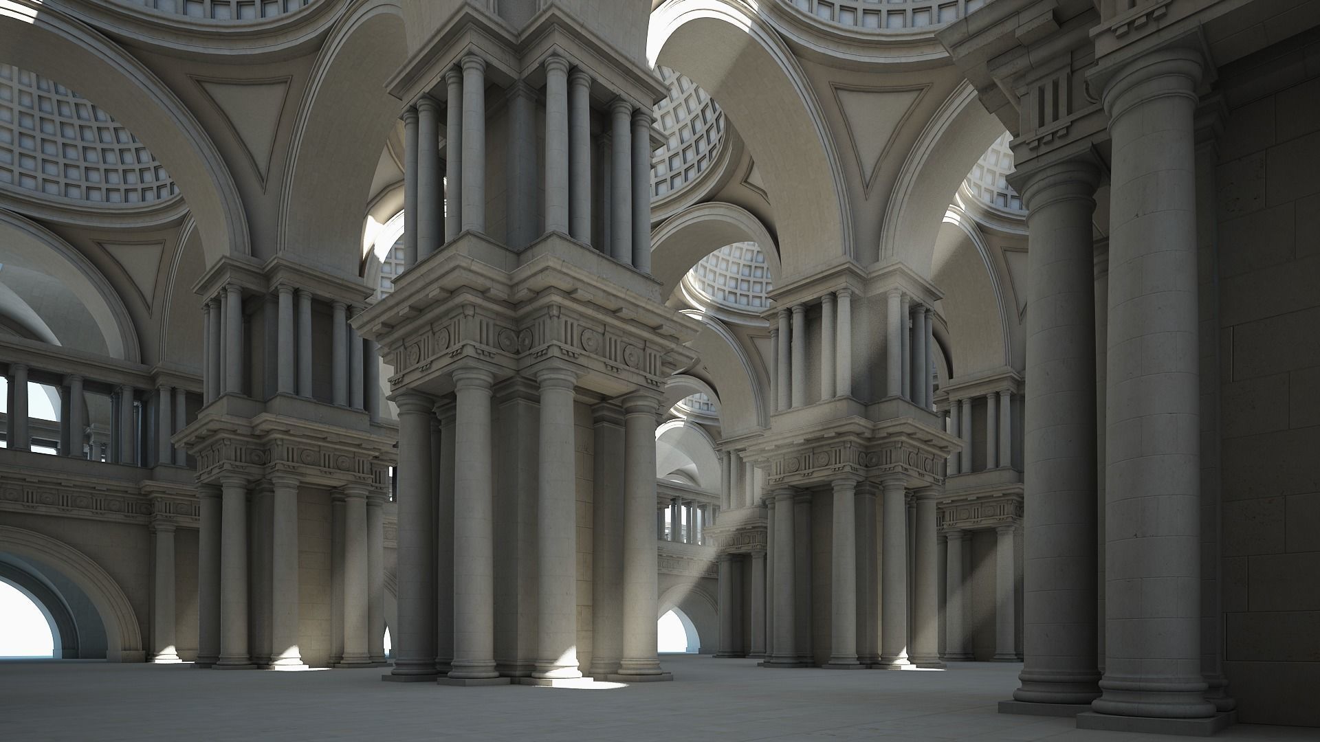 Doric Hall 3D model_6