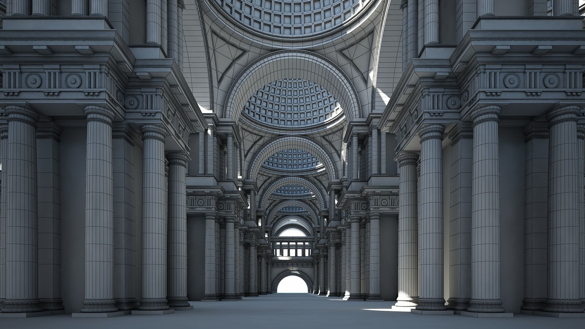 Doric Hall 3D model_12