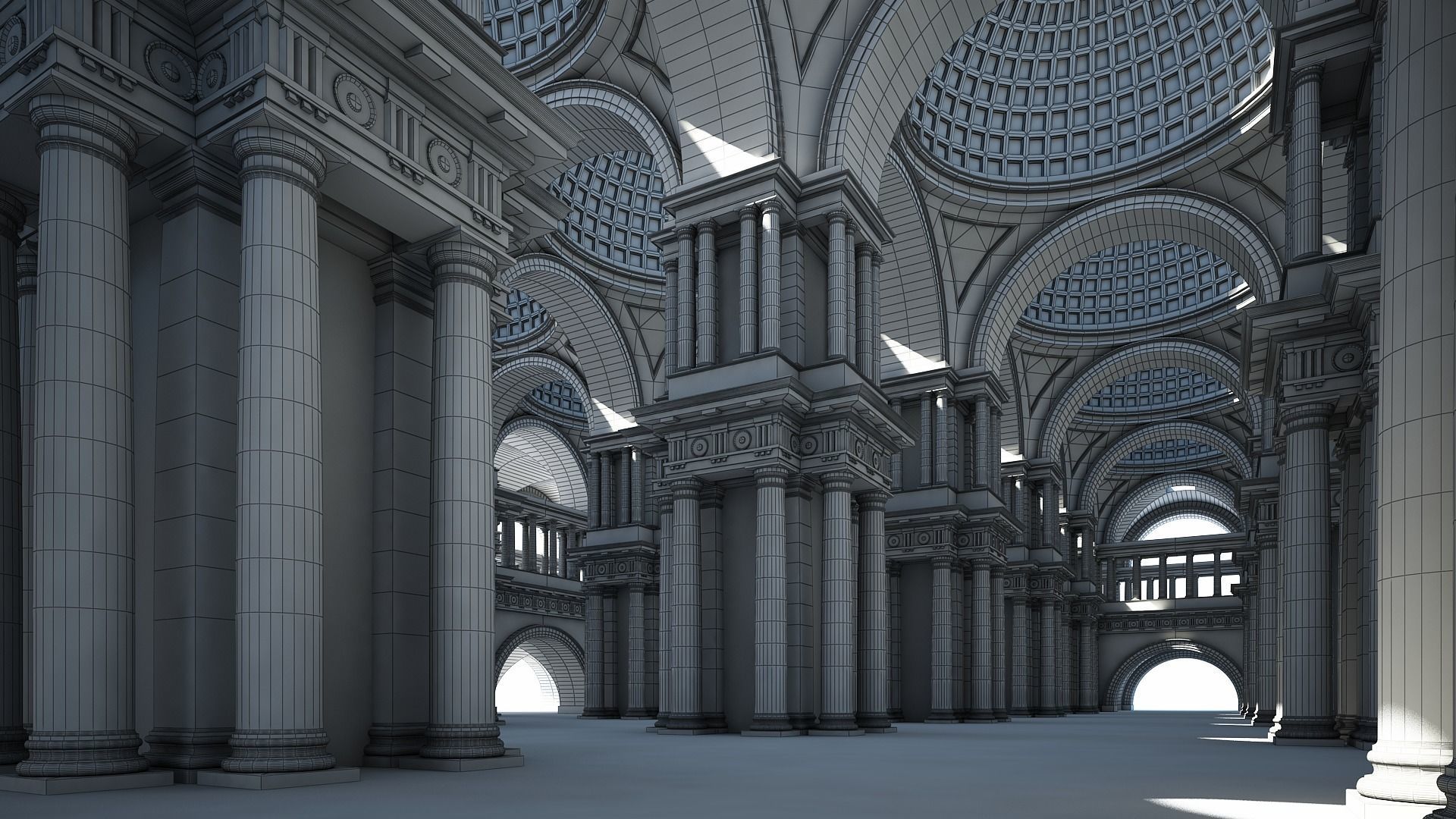 Doric Hall 3D model_10