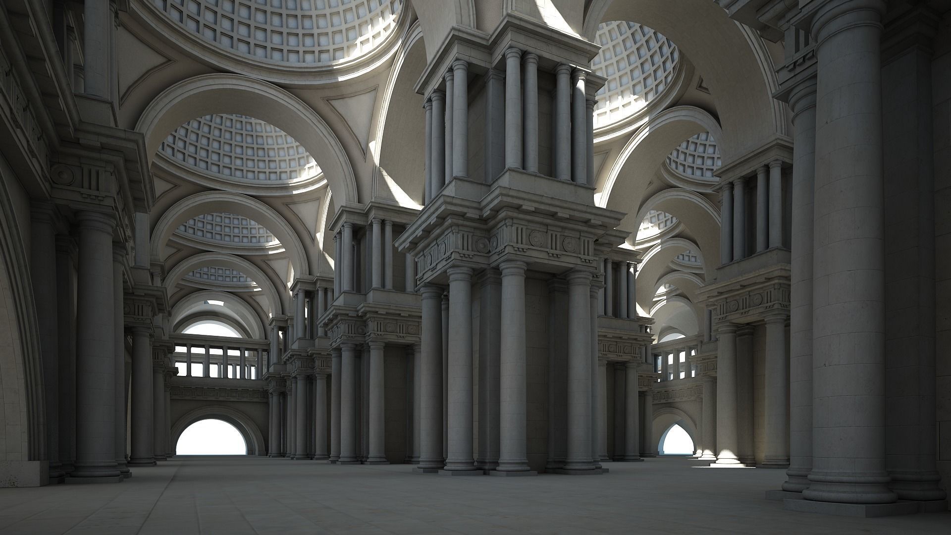 Doric Hall 3D model_2