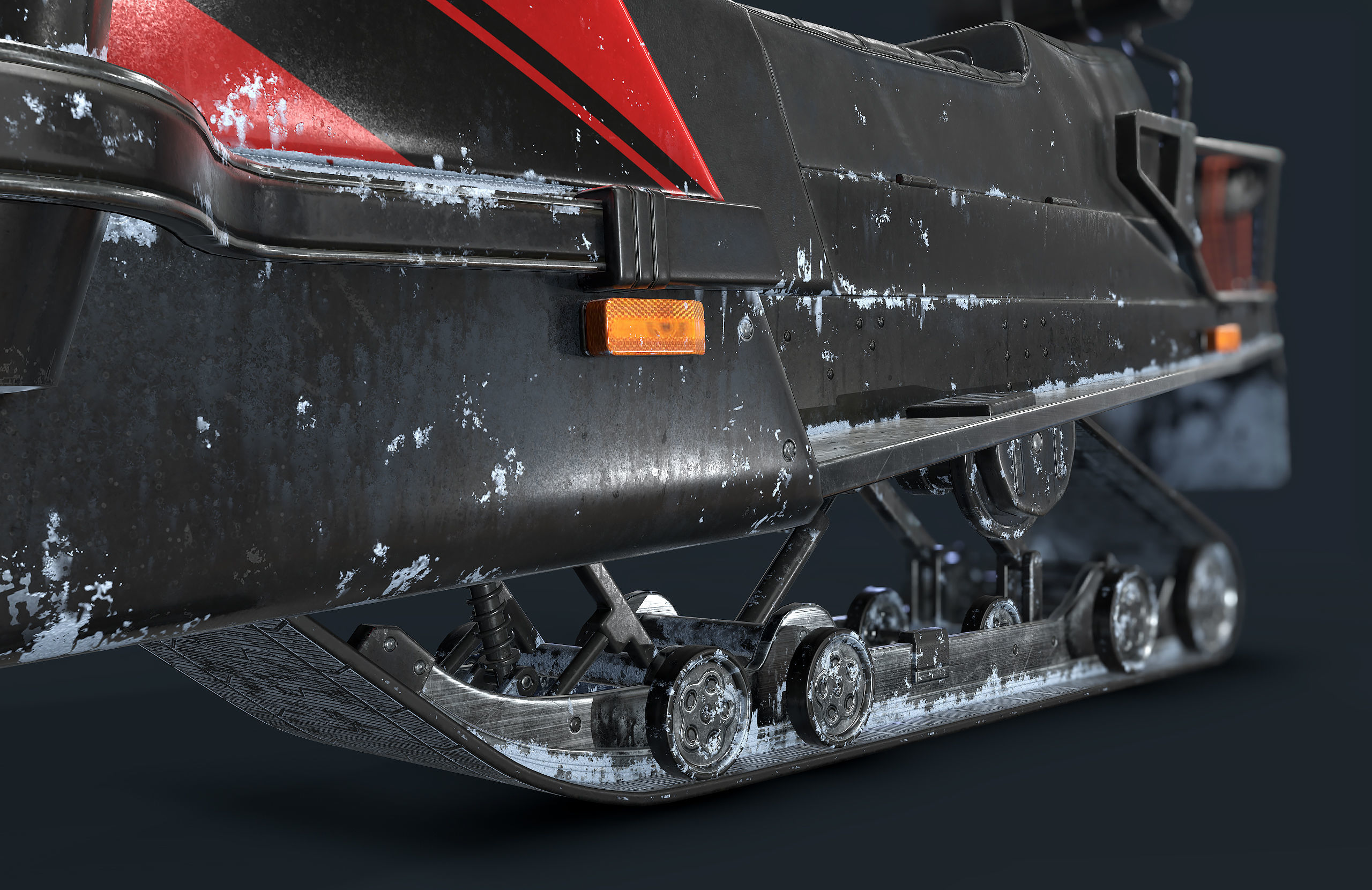 SnowMobile Low Poly Low-poly 3D model_9