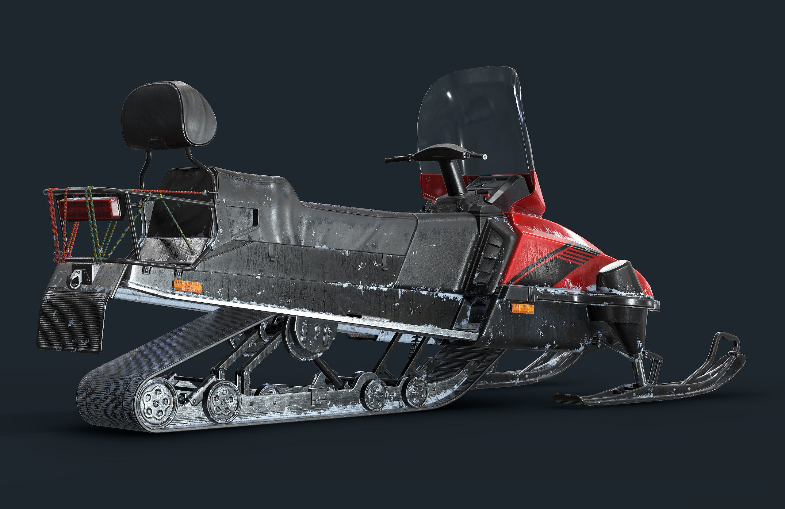 SnowMobile Low Poly Low-poly 3D model_5