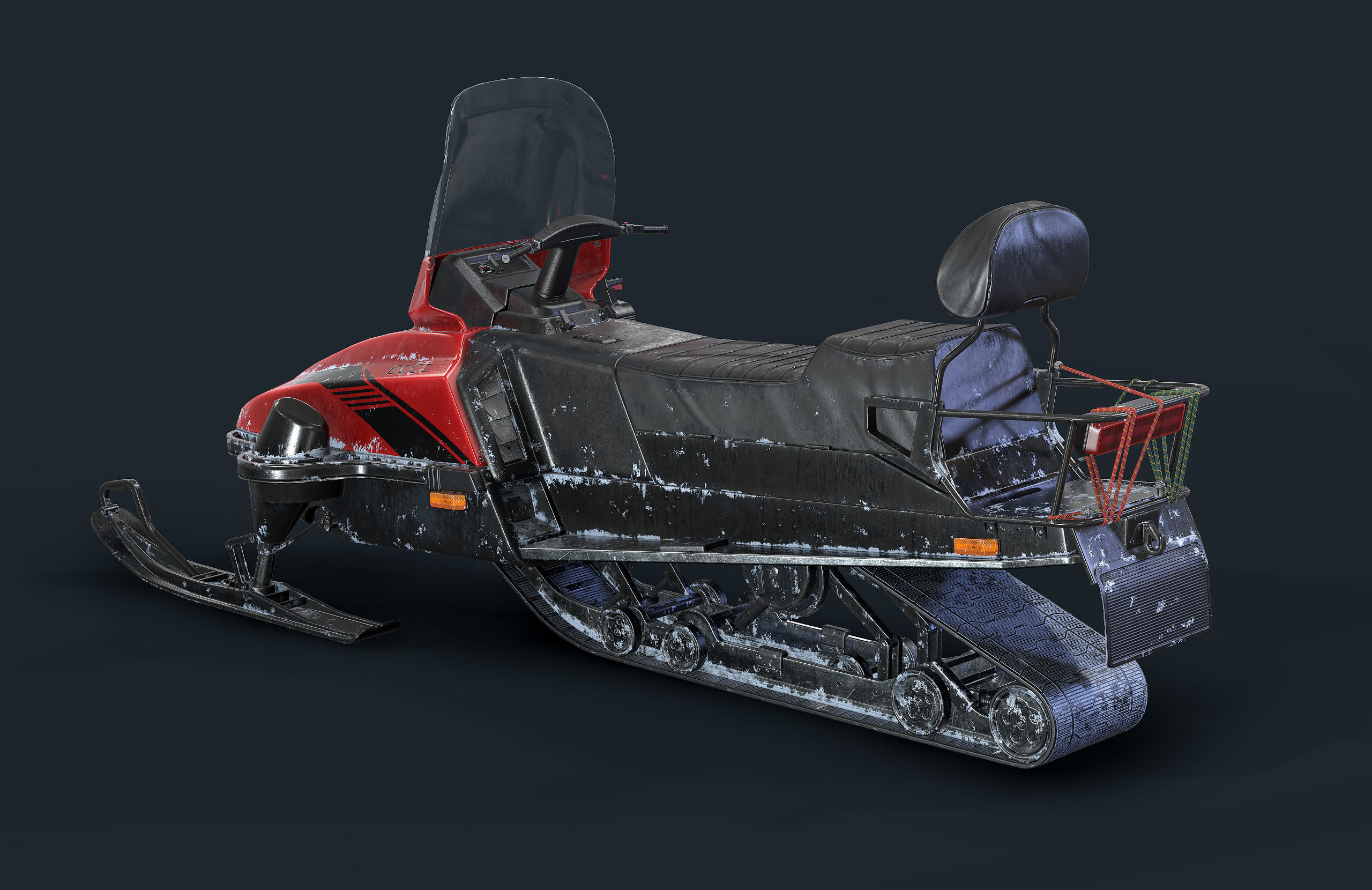 SnowMobile Low Poly Low-poly 3D model_3