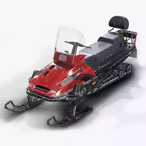 SnowMobile Low Poly Low-poly 3D model