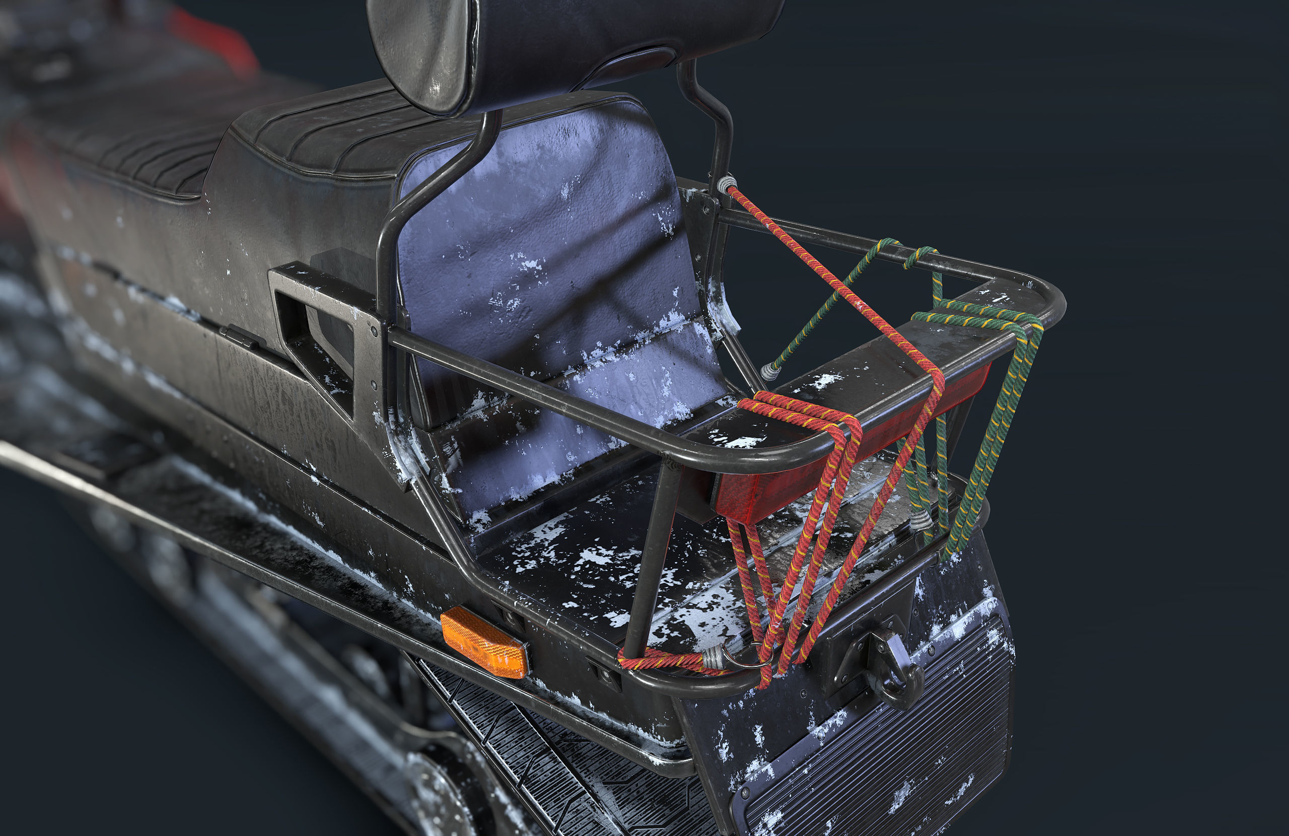 SnowMobile Low Poly Low-poly 3D model_8