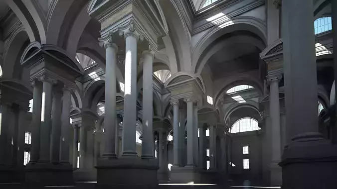 Ionic Hall 3D model