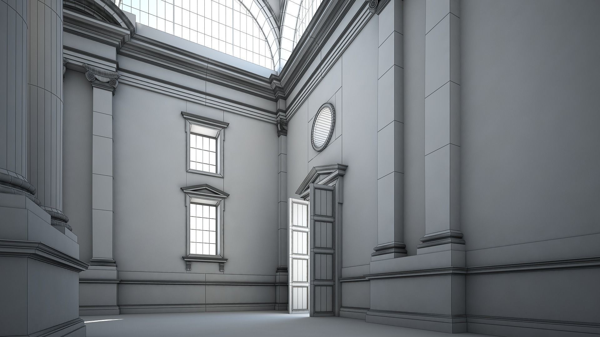 Ionic Hall 3D model_19