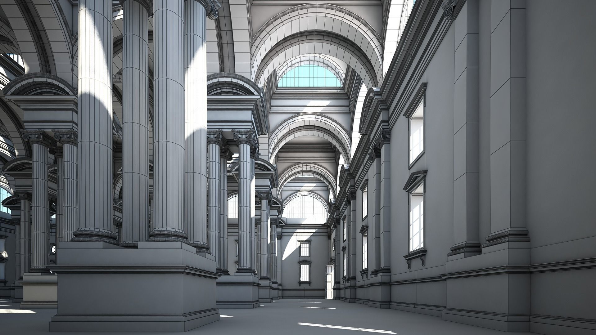 Ionic Hall 3D model_14