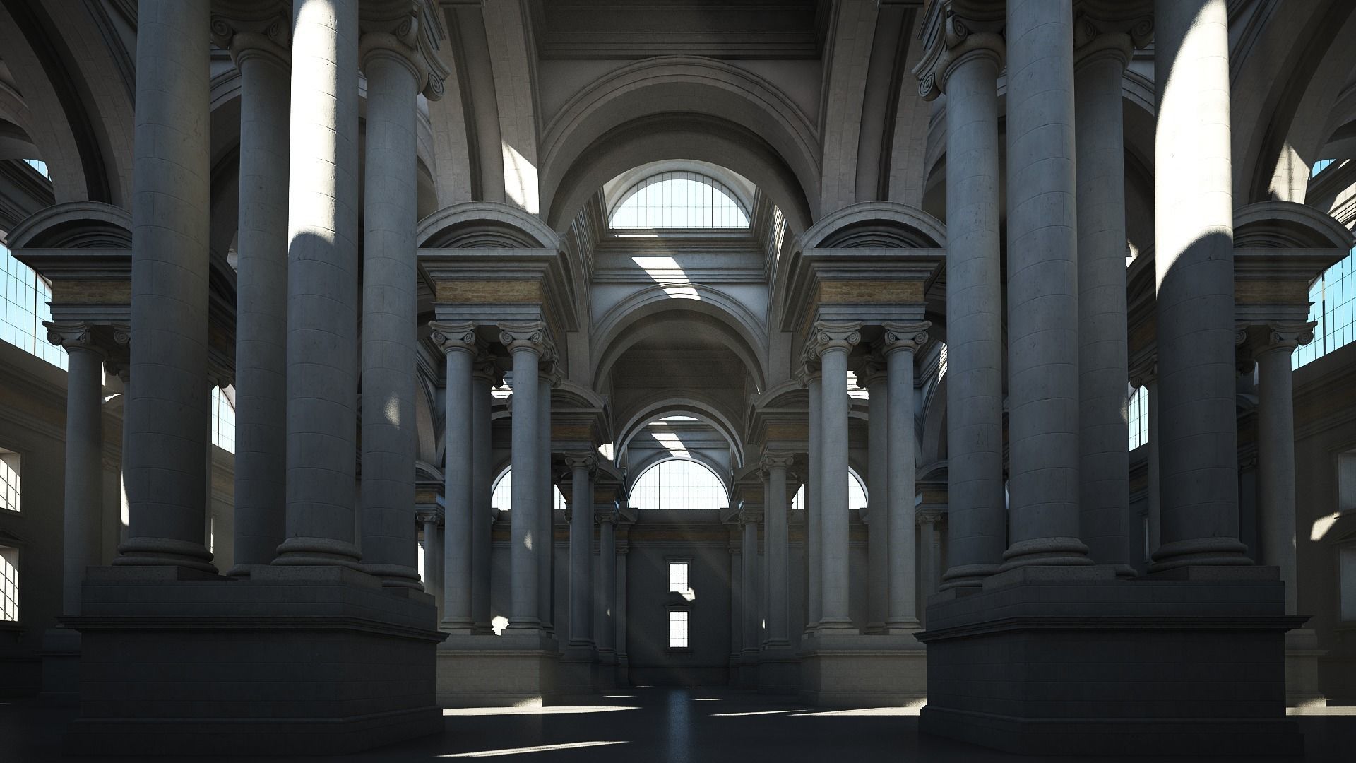 Ionic Hall 3D model_1